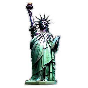 Patriotic Statue Of Liberty Emblem Png Myl37 PNG Image