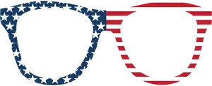 Patriotic Sunglasses American Flag Design PNG Image