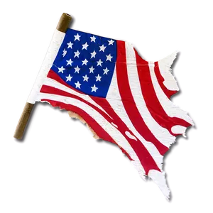 Patriotic Tattered Flag Png 5 PNG Image