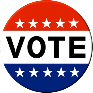 Patriotic Vote Button PNG Image