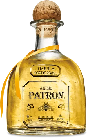 Patron Anejo Tequila Bottle PNG Image