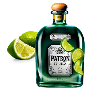 Patron Tequila With Lime Bottle Png 30 PNG Image