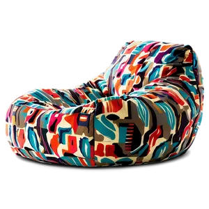 Patterned Bean Bag Chair Png Ffi PNG Image