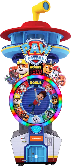 Paw Patrol Arcade Game Machine PNG Image