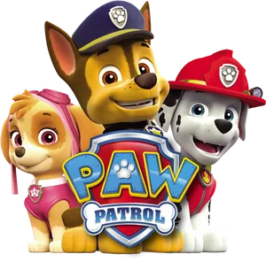 Paw Patrol Characters Chase Skye Marshall PNG Image