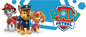 Paw Patrol Characters Marshall Chase Skye PNG Image