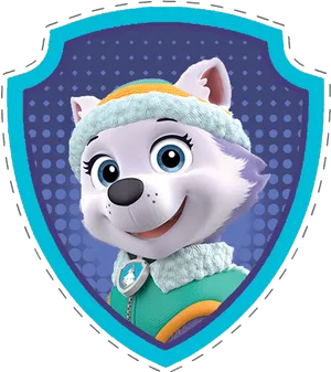 Paw Patrol Everest Badge PNG Image