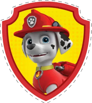 Paw Patrol Fire Pup Emblem PNG Image