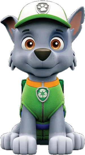 Paw Patrol Rocky Portrait PNG Image