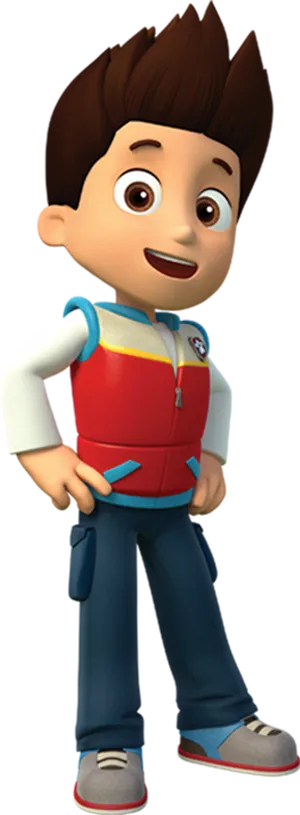 Paw Patrol Ryder Character Portrait PNG Image