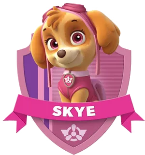 Paw Patrol Skye Badge PNG Image