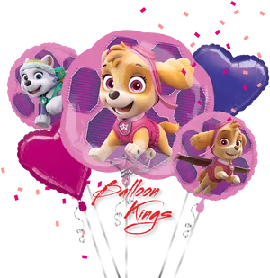 Paw Patrol Skye Balloons PNG Image