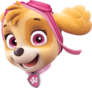 Paw Patrol Skye Character Portrait PNG Image