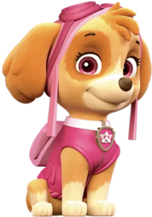 Paw Patrol Skye Character Pose PNG Image