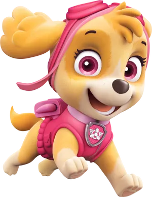 Paw Patrol Skye Character Render PNG Image