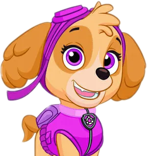 Paw Patrol Skye Character PNG Image