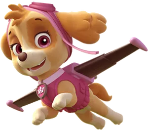 Paw Patrol Skye Flying PNG Image