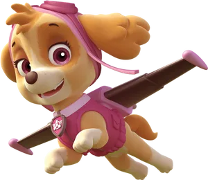 Paw Patrol Skye Flying PNG Image