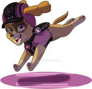 Paw Patrol Skye Flying Action PNG Image