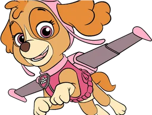 Paw Patrol Skye Flying PNG Image