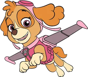 Paw Patrol Skye Flying PNG Image