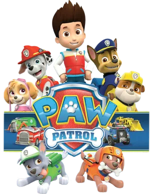 Paw Patrol Team Portrait PNG Image