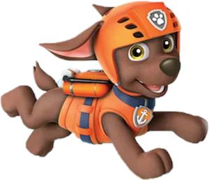 Paw Patrol Zuma Character PNG Image