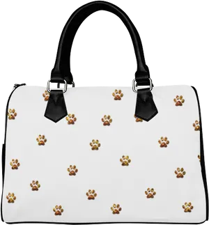 Paw Print Pattern Handbag PNG Image