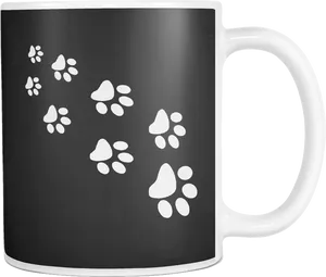 Paw Print Pattern Mug PNG Image