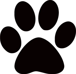 Paw Print Silhouette Graphic PNG Image