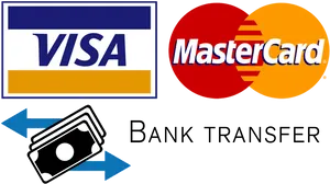 Payment Options Visa Mastercard Bank Transfer PNG Image