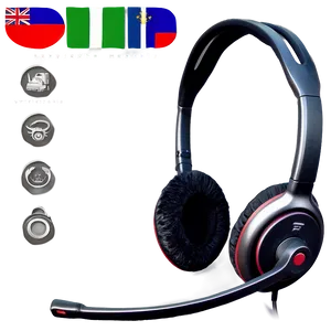 Pc Headset With Noise Cancelling Mic Png Wfe91 PNG Image