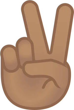 Peace Sign Emoji Illustration PNG Image