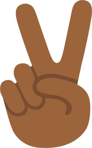 Peace Sign Hand Gesture PNG Image