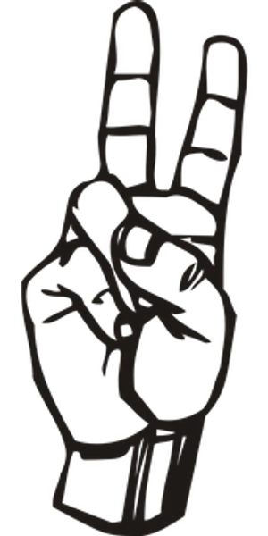 Peace Sign Silhouette PNG Image