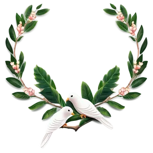 Peaceful Dove With Laurels Png 36 PNG Image