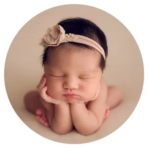 Peaceful Newborn Portrait PNG Image