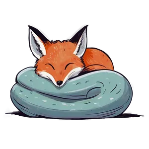 Peaceful Sleeping Fox Png Apw PNG Image