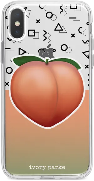 Peach Design Phone Case PNG Image