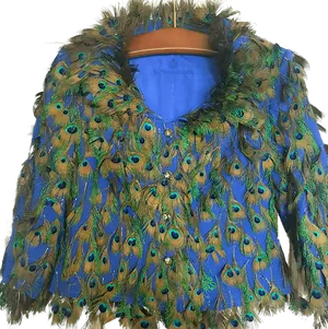 Peacock Feather Cape Creation PNG Image