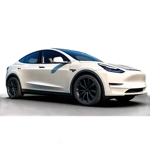 Pearl White Tesla Model Y Png Rhi29 PNG Image