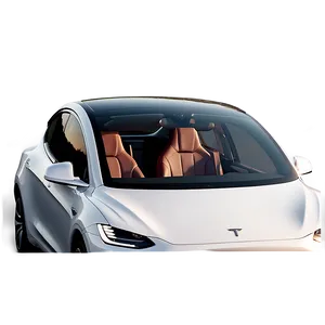 Pearl White Tesla Model Y Png Vlf23 PNG Image