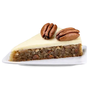 Pecan Cake Slice Png Juc PNG Image