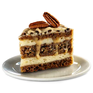 Pecan Cake Slice Png Ypv PNG Image