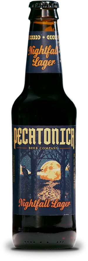 Pecatonica Nightfall Lager Beer Bottle PNG Image