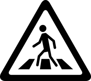 Pedestrian Crossing Sign Graphic PNG Image