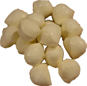 Peeled Garlic Cloves Cluster PNG