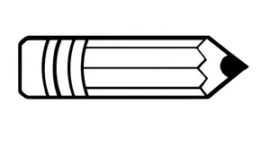 Pencil Icon Blackand White PNG Image