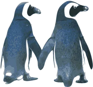 Penguin Letter M Illustration PNG Image