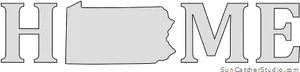 Pennsylvania Home State Graphic PNG Image